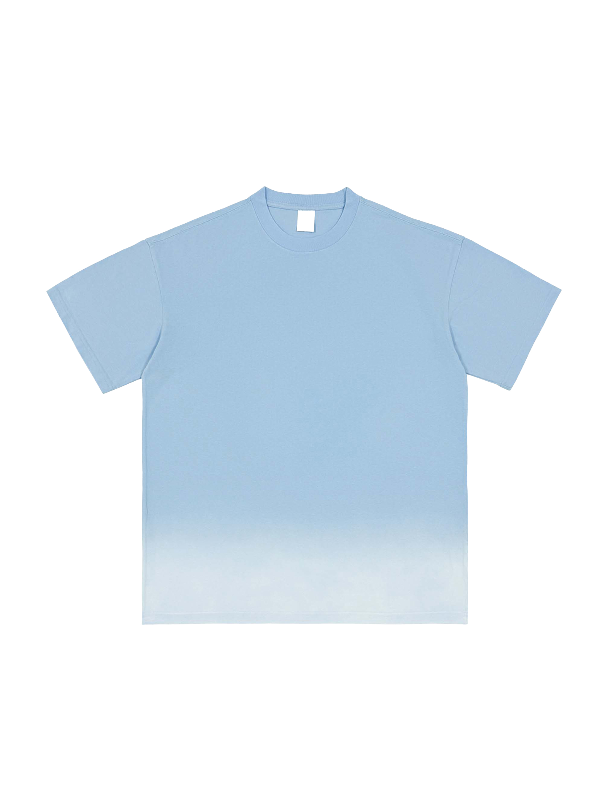 White Gradient on Blue Vintage Washed T-Shirt - 250 GSM | Tapstitch